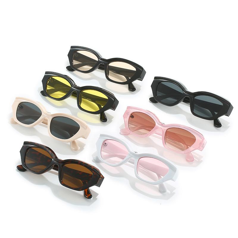 New simple cat eye sunglasses, fashionable versatile black sunglasses for women UV