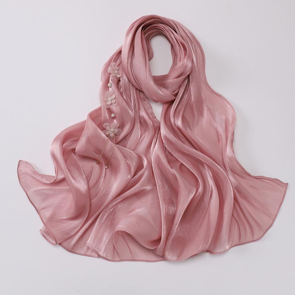 Handmade Flower Pendant Long Scarf Ethnic Headscarf For Women