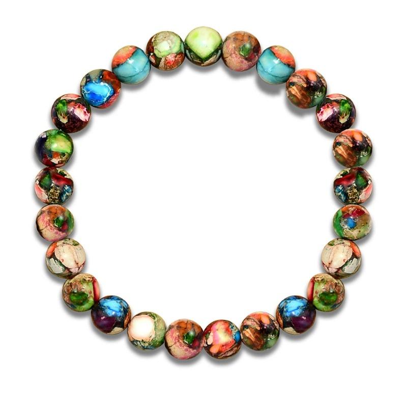 Amethyst Sunstone Lapis Lazuli Tiger Eye Handmade Agate Crystal Green Dongling Bracelet