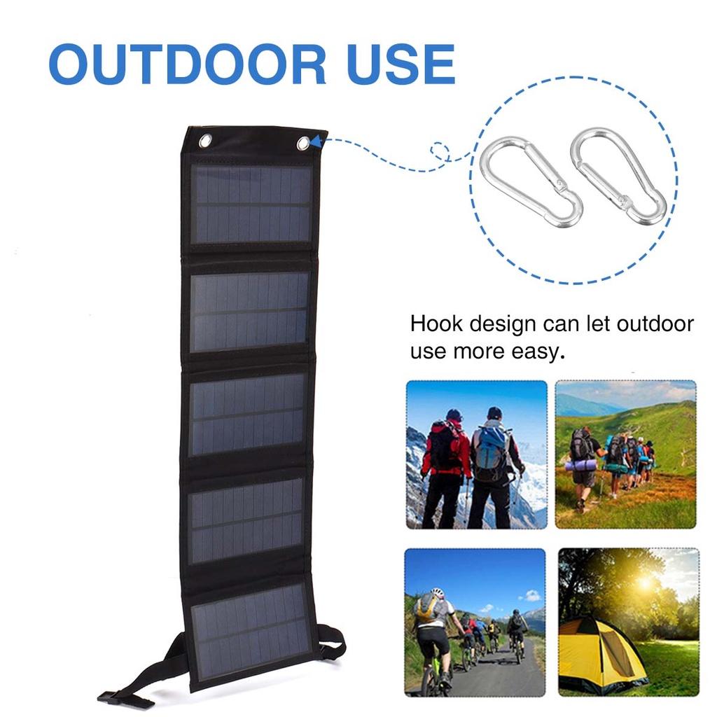 Foldable Solar Panel USB +DC Solar Cell Portable Folding Waterproof Solar Charger Outdoor Mobile Power Bank Charger