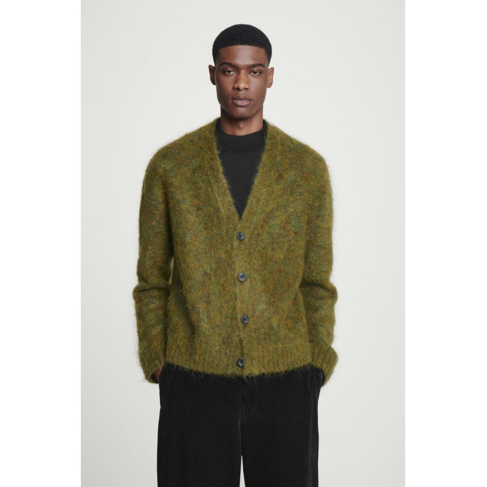 

Cos Japan Space Dye Mohair Blend Cardigan green/XS