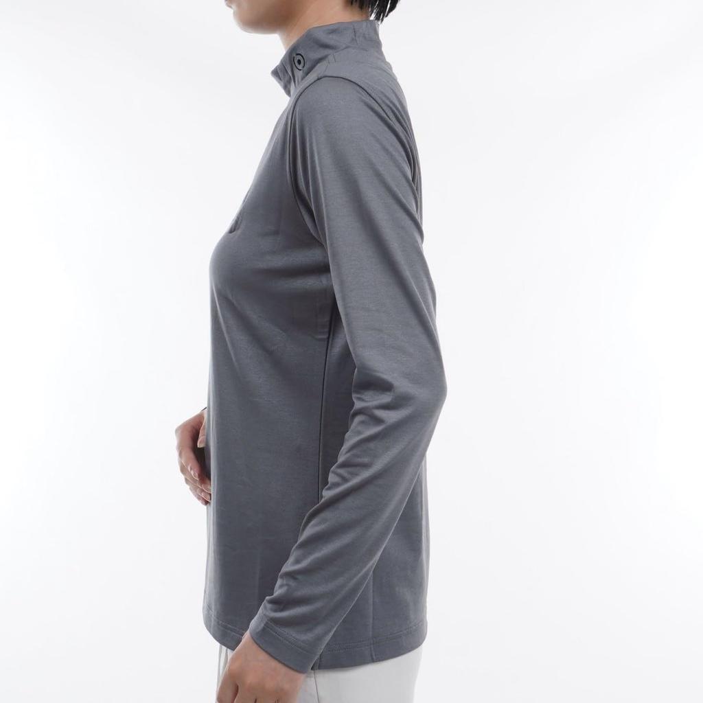 Ping Apparel Women's Long Sleeve High Neck Shirt (Funmax Functional Fabric) / Golf Undershirt / 622-3269904 021_Top Gray LL
