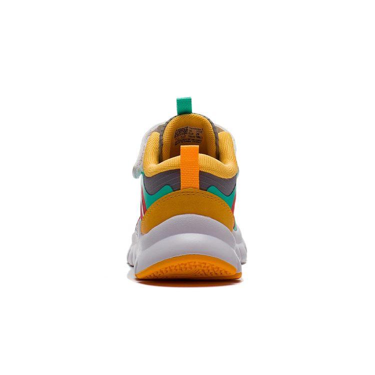 Li Ning Kids Kites Comfortable Sports Non-Slip Shock Absorbing Wear-Resistant Casual Shoes Kids Casual Shoes Gray Yellow Green YKNS028-3