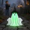 Dynamische schwebende Geister-Elektro-Halloween-Dekoration mit Sprach-/Fernbedienung, Interaktive gruselige leuchtende Geisterhaus-Partyartikel Geist, Leuchtend