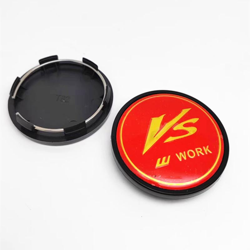 4pcs 62mm 58mm Wheel Center Cap VS W Work Car Styling Rims Hubs Cover Dustprrof Accessories