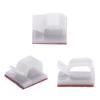 50pcs Plastic Cable Clip Fixer Holder Cable Clamp Wire Management Buckle Line Self-adhesive Organizer Fastener Sticky Lines