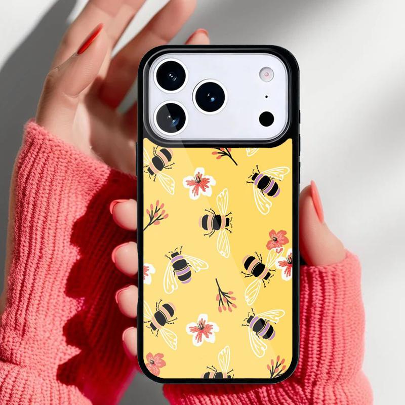 Bienen Handyhülle für iPhone 17 16 15 14 13 Pro Max Rückabdeckung für 12 11 Pro Hülle