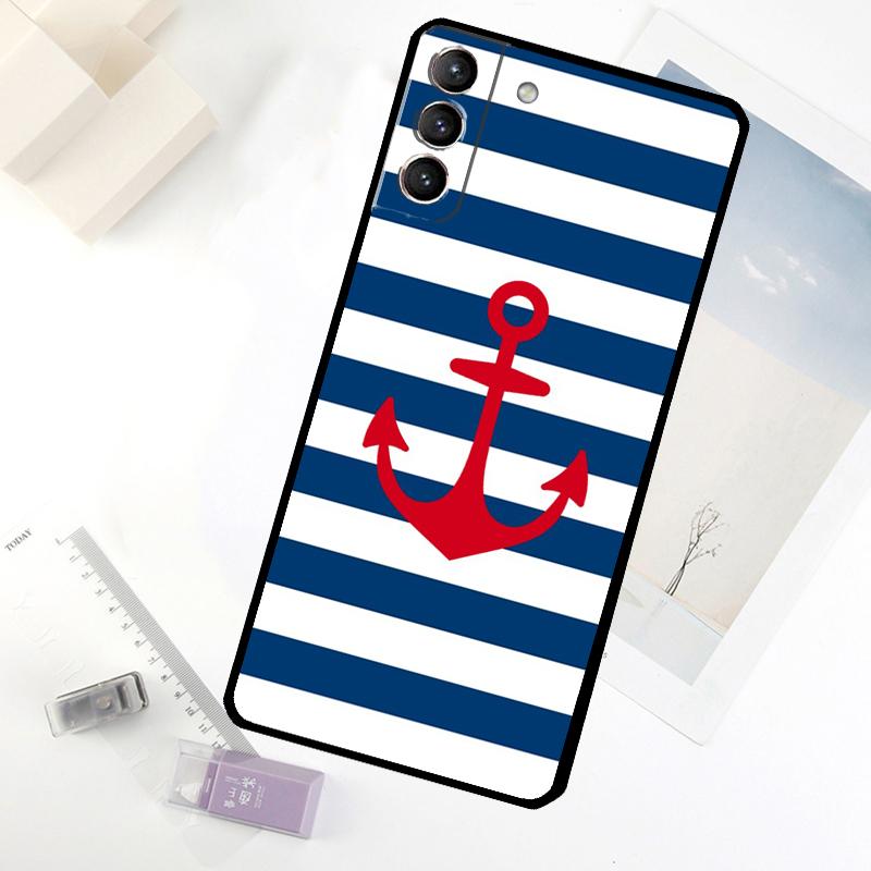 Anchor Boat Phone Case For Samsung Galaxy S24 FE S23 Ultra S21 S22 S25 S26 Ultra S10 Plus S20 FE Cover