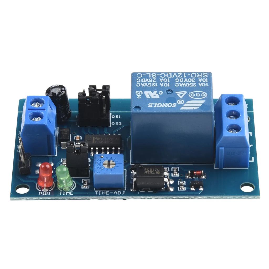 DC 12V Time Delay Relay With Adjustable Timing Range 0.1s To 1 Hour For Power Protection And Load Switching Control