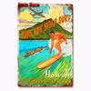 Vintage Beach Time Metal Sign Summer Party Place Plates Relax Surfing Metal Wall Sign Pub Shed Sign Happy Place Decor WY