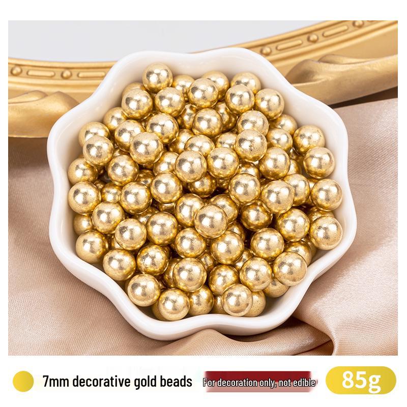 Quick Cake Decor: Gold Sugar Pearls & Lustre Dust with Birthday Theme Insert Cards