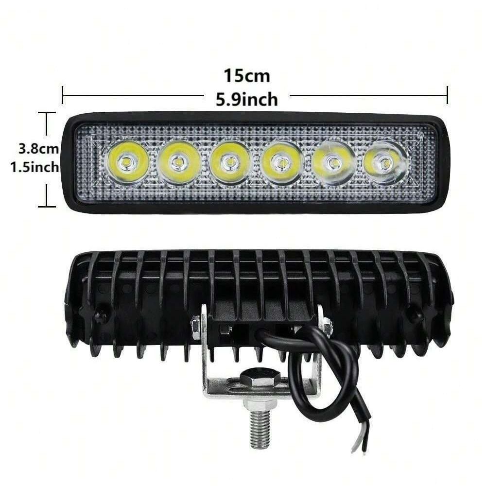 18W Power LED Daytime Running Lights Super Bright 6000K White Spotlights Aluminum Alloy Waterproof IP67 Driving Lights SUV Truck