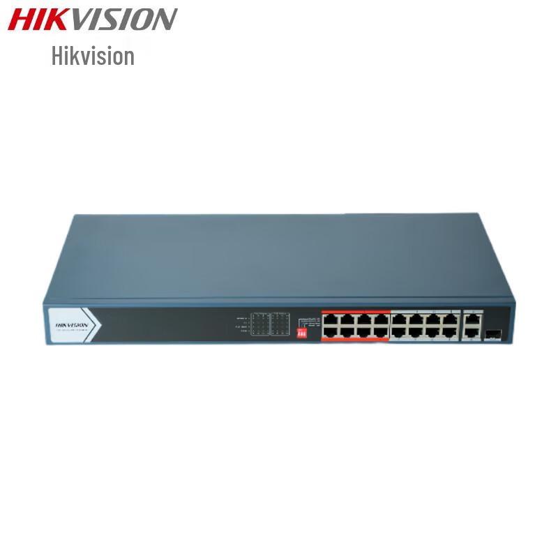 

Hikvision 16-Port 100M PoE+ Switch with Gigabit Uplinks