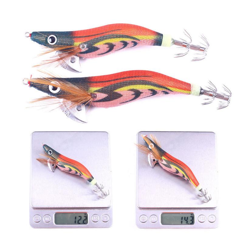 Wood Shrimp Lure with Explosive Hook 12.2g Squid Fake Bait for Fishing