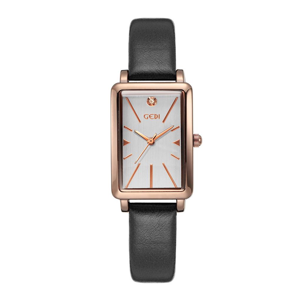 

Vintage Style Womens Rectangular Quartz Watch With Pu Strap For Fashion Enthusiasts