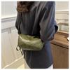 Soft Faux Leather Large Capacity Casual Shoulder Bag Simple Solid Color Crossbody Handbag