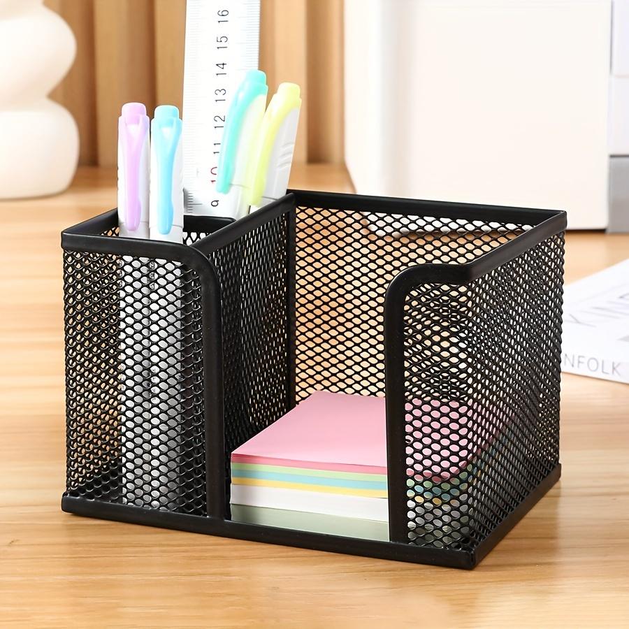1pc Black Pen Holder Mesh Office Supplies Accessories Desk Organizer Home Office and School Pencil Organizer Makeup Storage Box