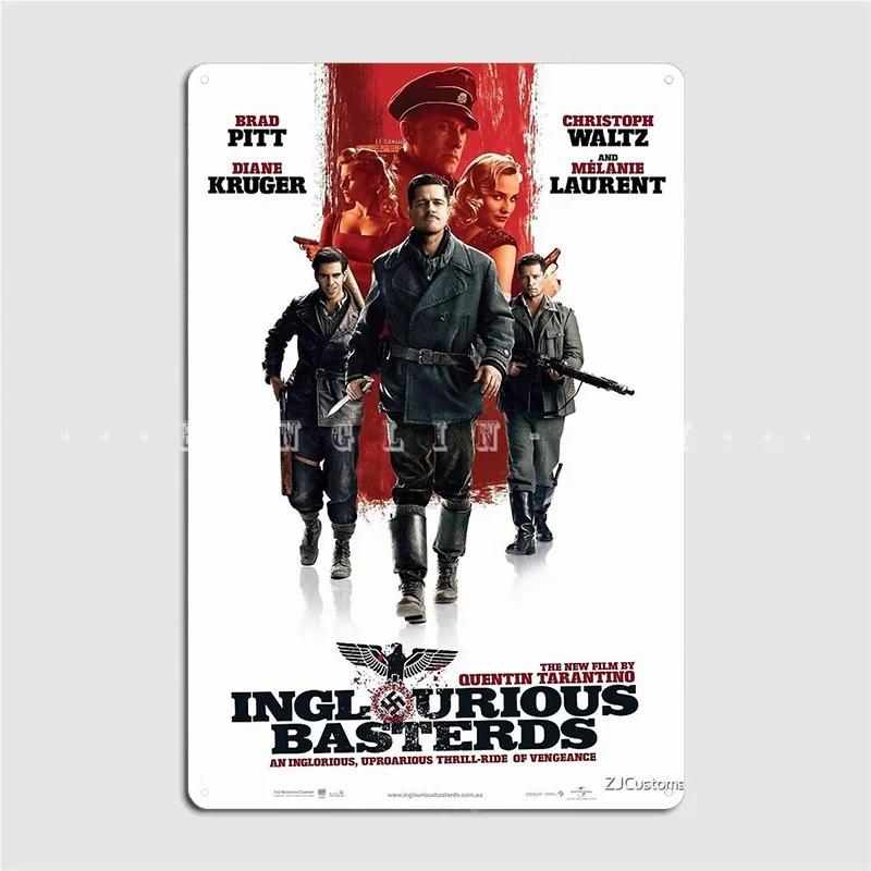 

Бесславные ублюдки Фильм Металлическая табличка Настенная Пещера Пещера Паб Классические Таблички Жестяная табличка Постеры 20x30cm（7.8x11.8inch）