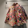 Designer Clothes Women Luxury Women Large Size Tops Harajuku Fashion Rose Printed Shirts Blouses Cotton Yarn Hawaiian Shirt