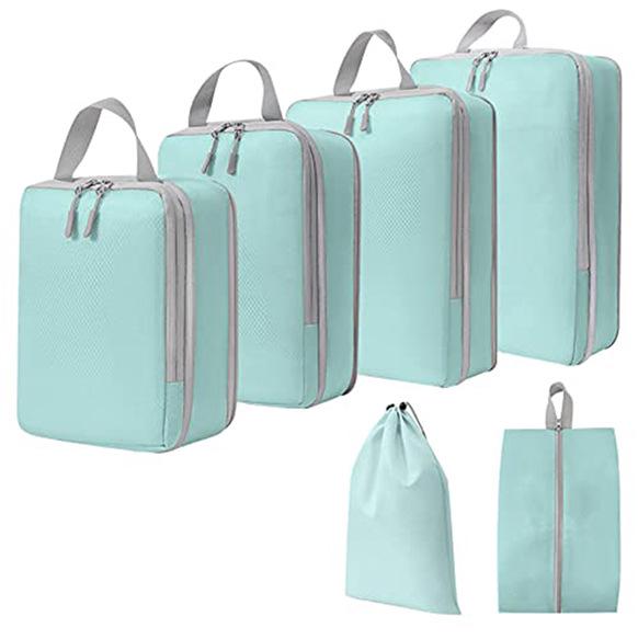 Compressible Travel Storage Bag Set: Large Capacity Suitcase Organizers & Digital Accessories