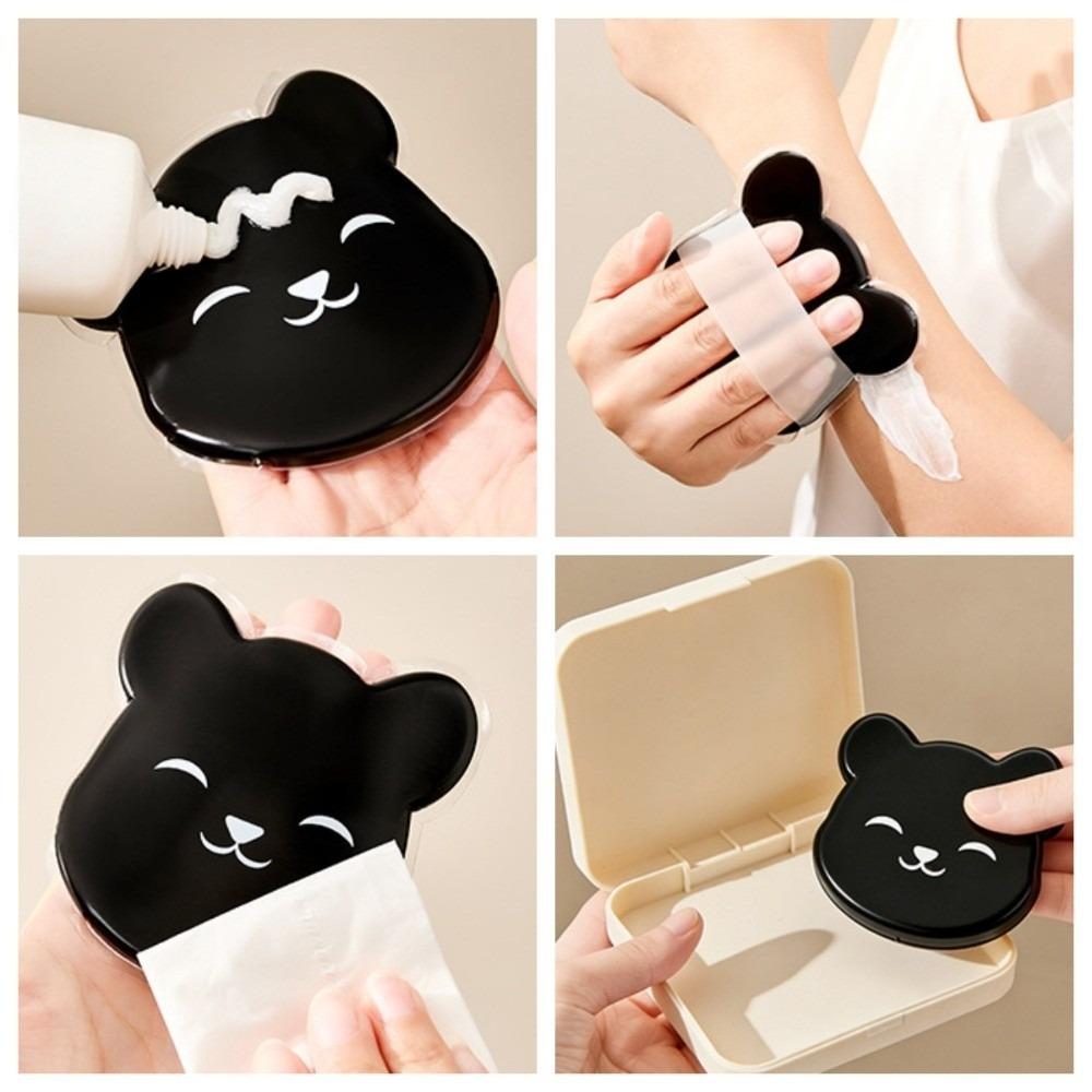 Non-Absorbing Body Lotion Application Tool Reusable Bear Shape Puff  Liquid Foundation
