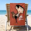 Beweis Strandtuch mit einem Mr. Bean2 Muster - weich, saugfähig, schnell trocknend, maschinenwaschbar - perfekt zum Schwimmen, Camping, Baden
