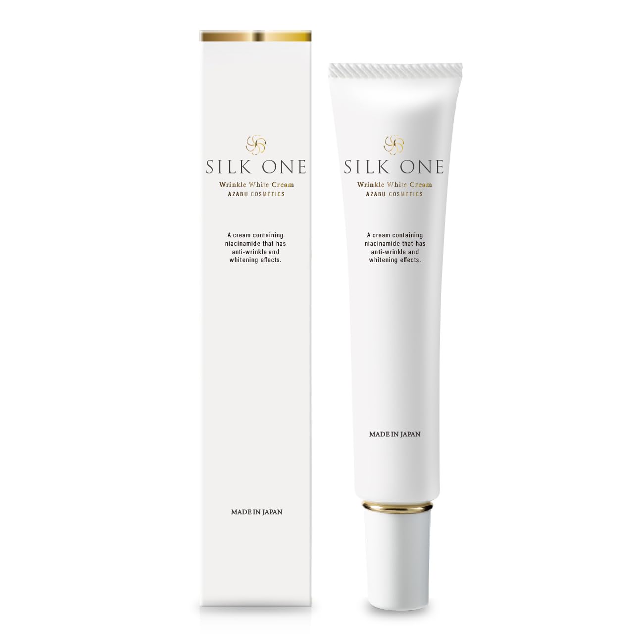 

Silk One Wrinkle Removal Cream 28g: Improves forehead wrinkles, nasolabial folds, and wrinkles around the eyes. Contains niacinamide, triple