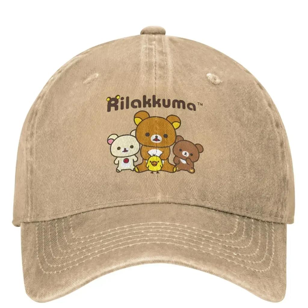 Rilakkuma Logo Casual Baseball Cap Spring Trucker Hat Wholesale Tennis Skate Hip Hop Hats UnisexTeens y2k Cool Baseball Caps