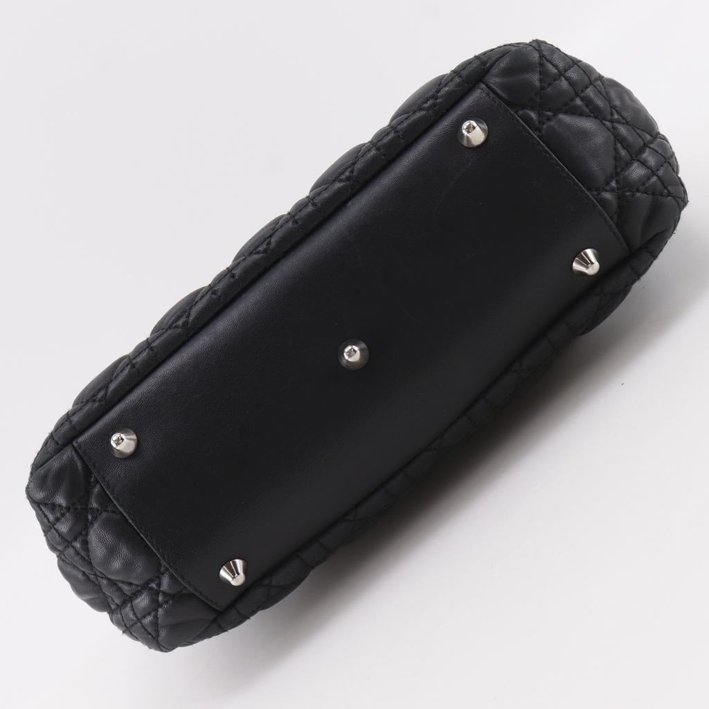 Dior Lady Dior Tote Bag Canage Chain tote black lambskin Women Used