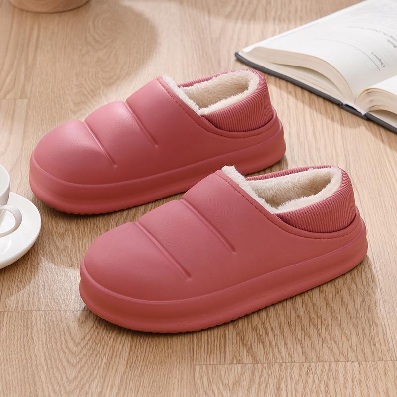 Winter Velvet Cotton Shoes Wool Slippers Autumn and Winter Indoor Home Warmth Cotton Shoes Medium and Old Cotton