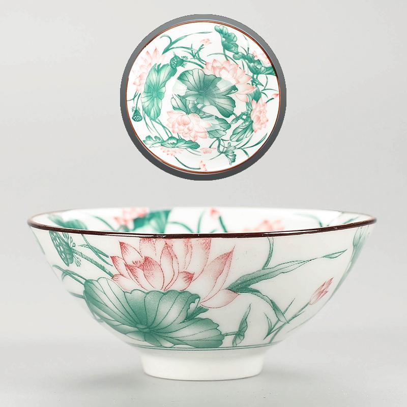 70ml Ceramic Large Master Tea Cup Blue and White Porcelain Kung Fu Tea Cup Douli Tea Bowl Personal Home Use Cup