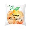 Autumn Harvest Thanksgiving Cushion Cover New Arrival Turkey Pumpkin Peach Skin Printed Cushion