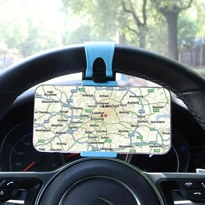 Neue Universelle Auto-Handyhalterung Auto Lenkrad Auto Navigationsgestell Teleskopklemme Mobiltelefone Auto-Handyhalter