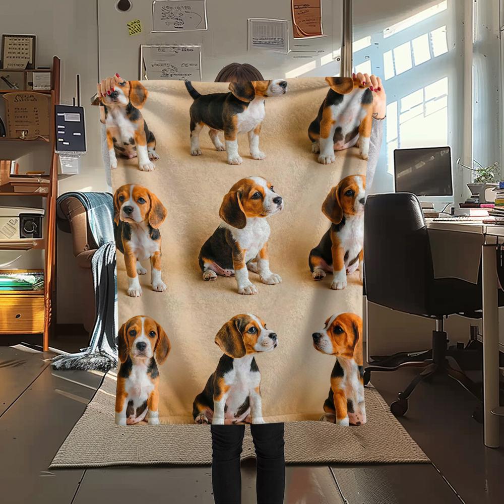 Cute puppy and kitten ID photoPrint Flannel Blanket,High quality Comfortable for All Seasons,Home Decor,Warmth and Comfort,Perfect for Christmas Gifts