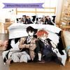 Samu Dazai Chuuya Nakahara Pattern Bedding,Quilt Set Quilt Cover Pillowcase Home Birthday Gift (1 * Duvet Cover + 2 * Pillowcase, Without Core)