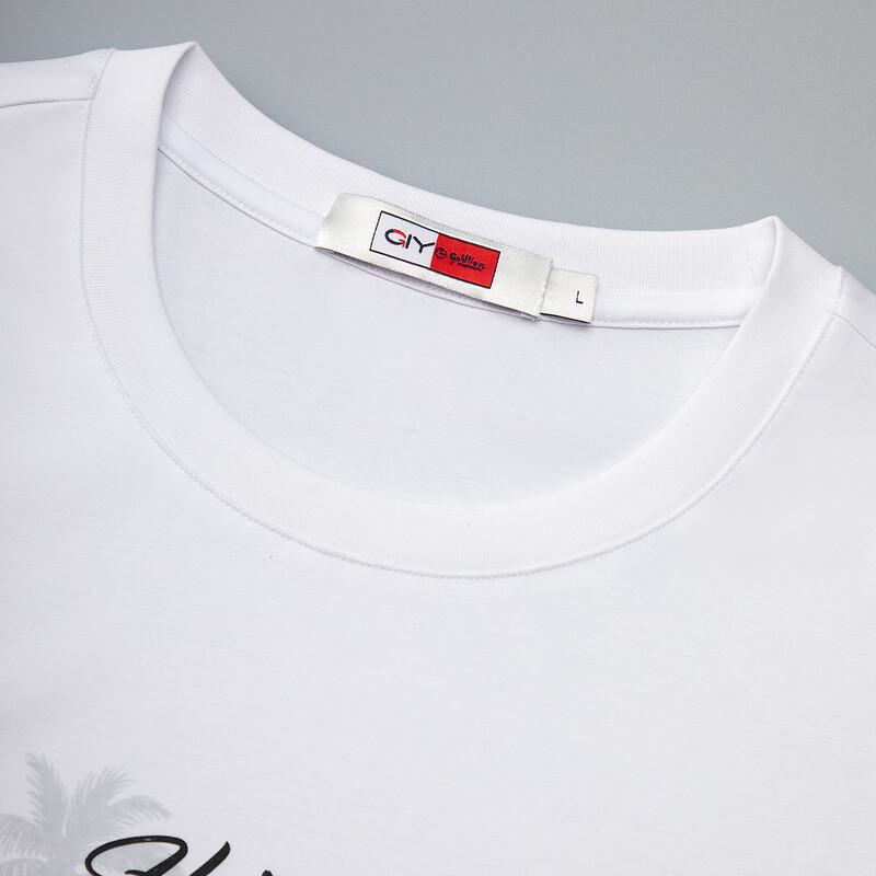 Goldlion Men's Summer Stretch Casual Printed T-shirt with Silk Blend