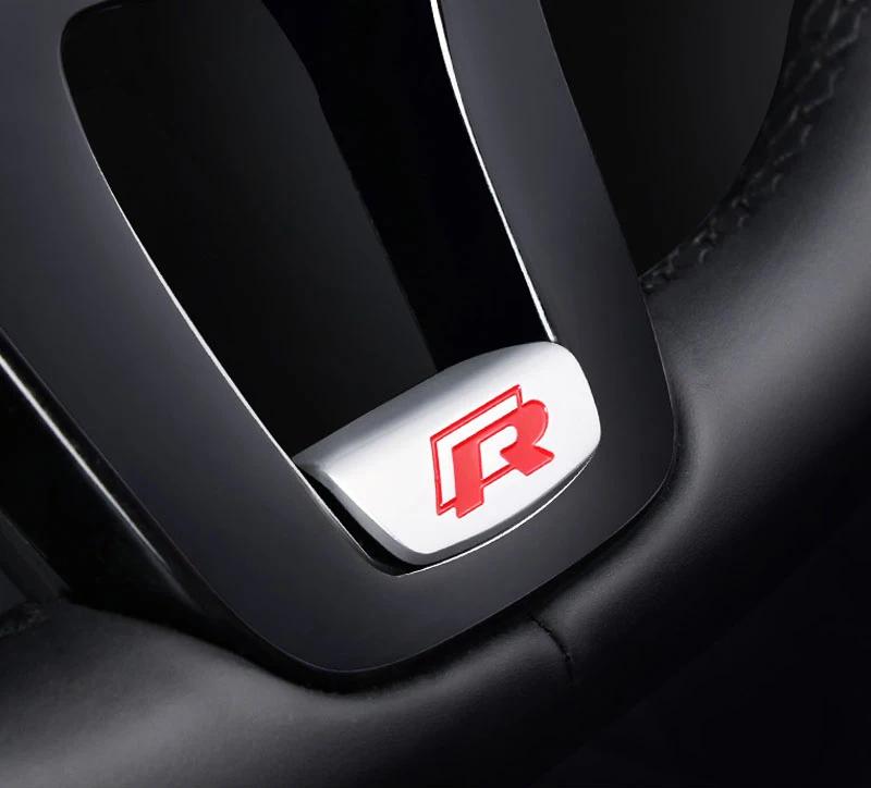

2026 Hot For VOLKSWAGEN VW 3D Aluminum Alloy Rline Emblem Car Steering Wheel Sticker Accessories For Volkswagen GTI Polo Golf Pa