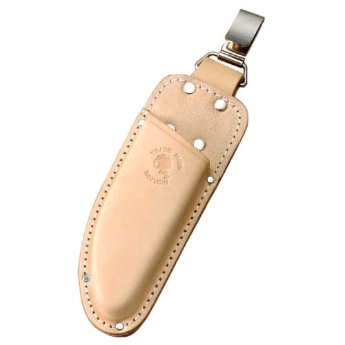 Kozuchi Tanume Leather Pruning Shears Case, Hook Style, Embossed, ST-21F