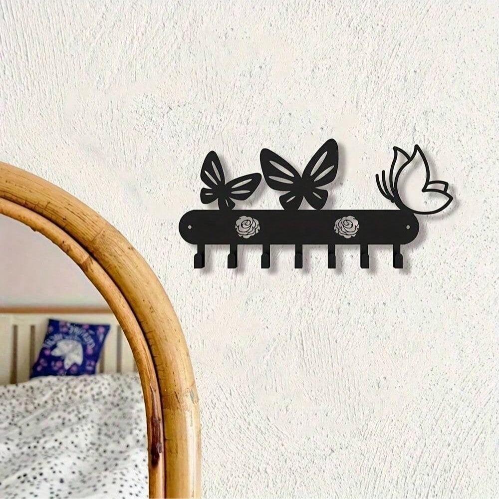 Butterfly Shaped Wall Hook Decorative Hanger for Keys Bags and Clothes
