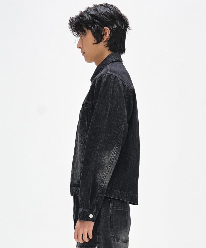 Decet Denim Zip Jacket Dcjk002Blacka