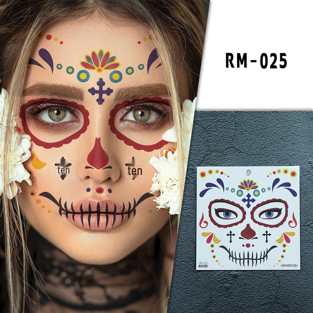 Realistic Halloween Scar Face Tattoo Stickers - Waterproof Makeup Terror Stickers