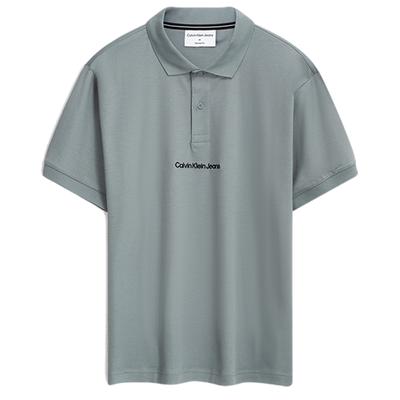 Liquid Ammonia Cotton Casual Simple Embroidered Loose Short Sleeve Polo Shirt Men Polo Shirts Light-Gray J322853-PN6