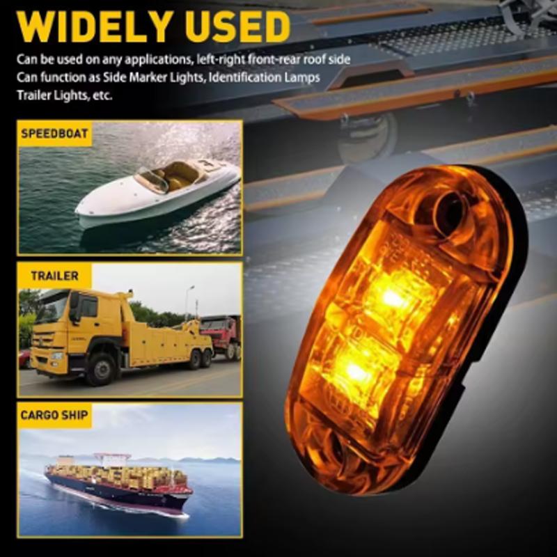 12V 24V Led Amber Warning Lights LED Light Semaphore Clearance Lamp Yellow White Red LED Side Marker Lamp For Trailer Trucks Car