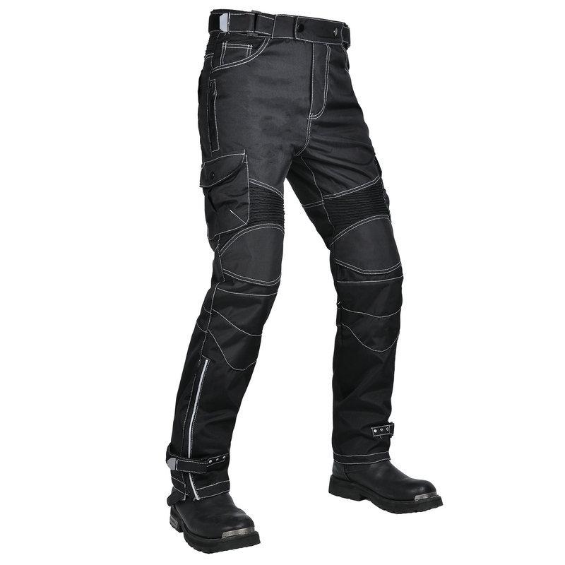 Neues Produkt Motorrad Radhosen Herren 06 Mehrzwecktaschen Werkzeughose Oxford-Gewebe wasserdicht verstellbar Hoher Bund Lokomotive Anti-Sturz-Hose