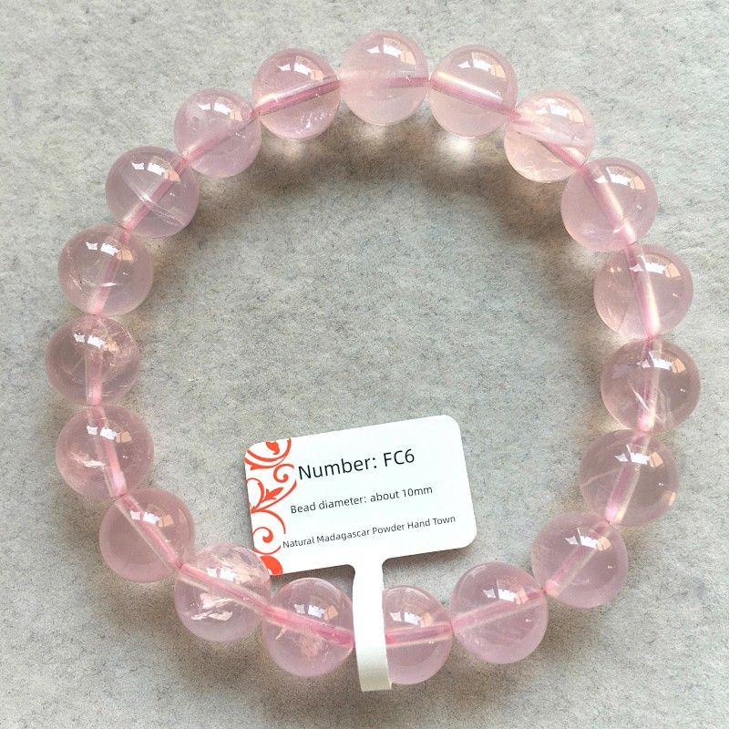 

Natural Icy Madagascar Pink Crystal Bracelet Jelly Madagascar Pink Crystal Bracelet Ross Quartz Pink Crystal Ornament One Thing One Picture