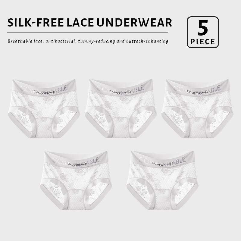 

5 шт. женские трусики из цветочного кружева, сексуальные трусики с вышивкой букв и цветов, бесшовные трусы, нижнее белье XXL