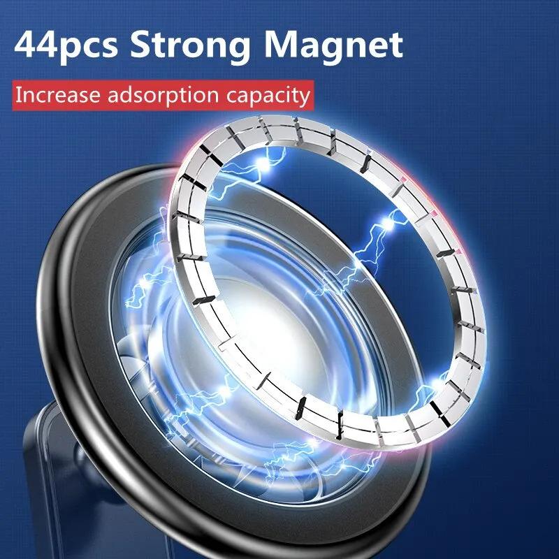 Magnetic Car Phone Holder Stand Magnet Cell Mobile Support Mount GPS Bracket In Car for Macsafe iPhone 15 14 13 Samsung Xiaomi
