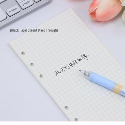 A5 rutnät och linjerat anteckningsblock med 6 hål, refillsidor