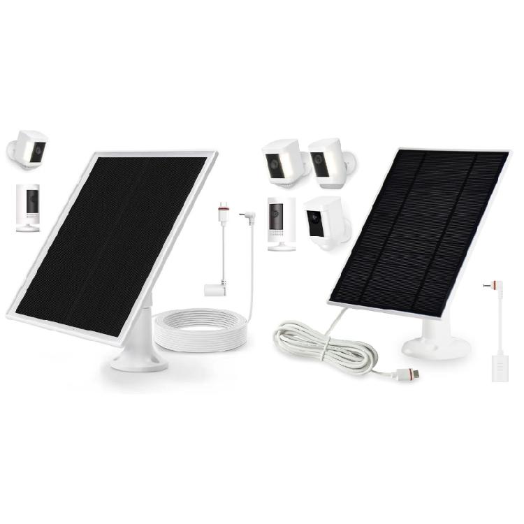 6W 5V Shingled Solar Plate Replacement Waterproof Solar Charging Panel Equipment for Outdoor Security Cameras Enduring