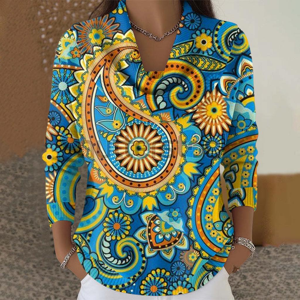 Dam Casual Och Moderiktig Rundhals Långärmad Tryckt Topp Tröja